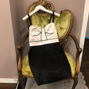 B/w cocktail dress